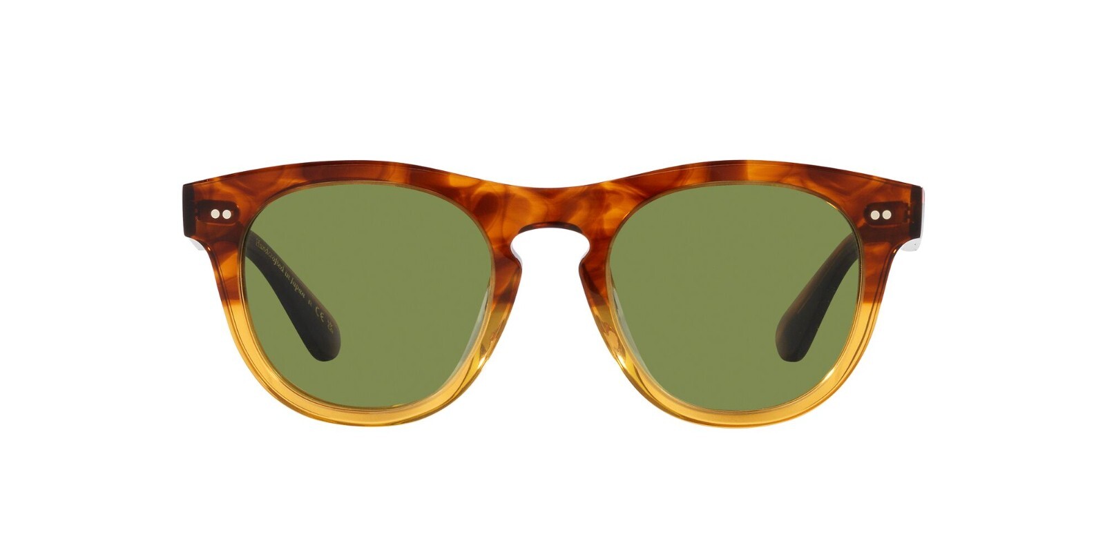 Pre-owned Oliver Peoples Rorke Ov 5509su Dark Amber Shaded/light Green(1754/52) Sunglasses