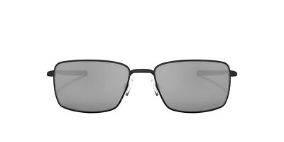 Pre-owned Oakley Square Wire Sunglasses, Matte Black Frame, Black Iridium Polarized Lens