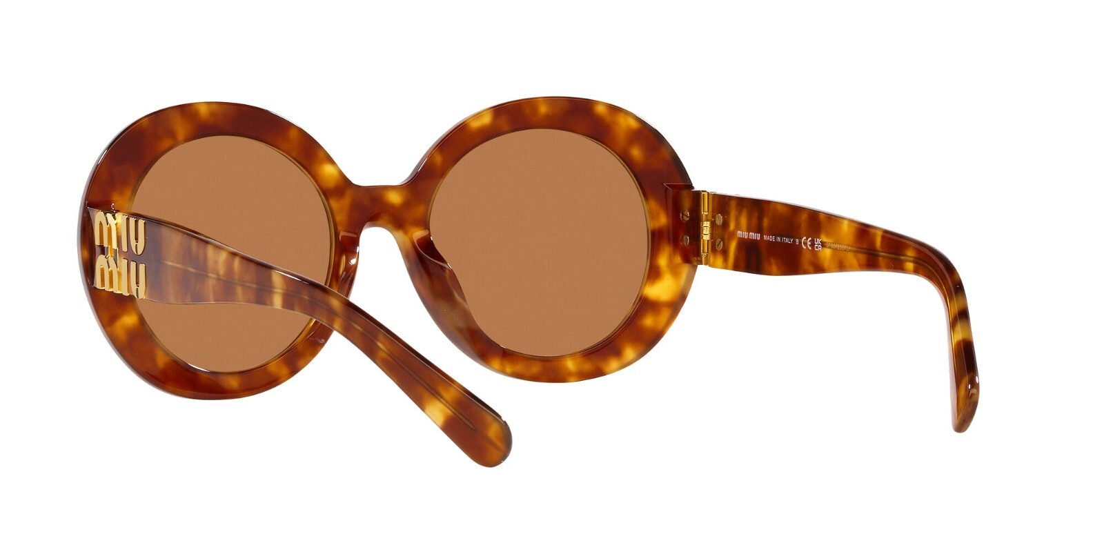 Pre-owned Miu Miu Mu 11ys Havana/light Brown (4bw2z1) Sunglasses