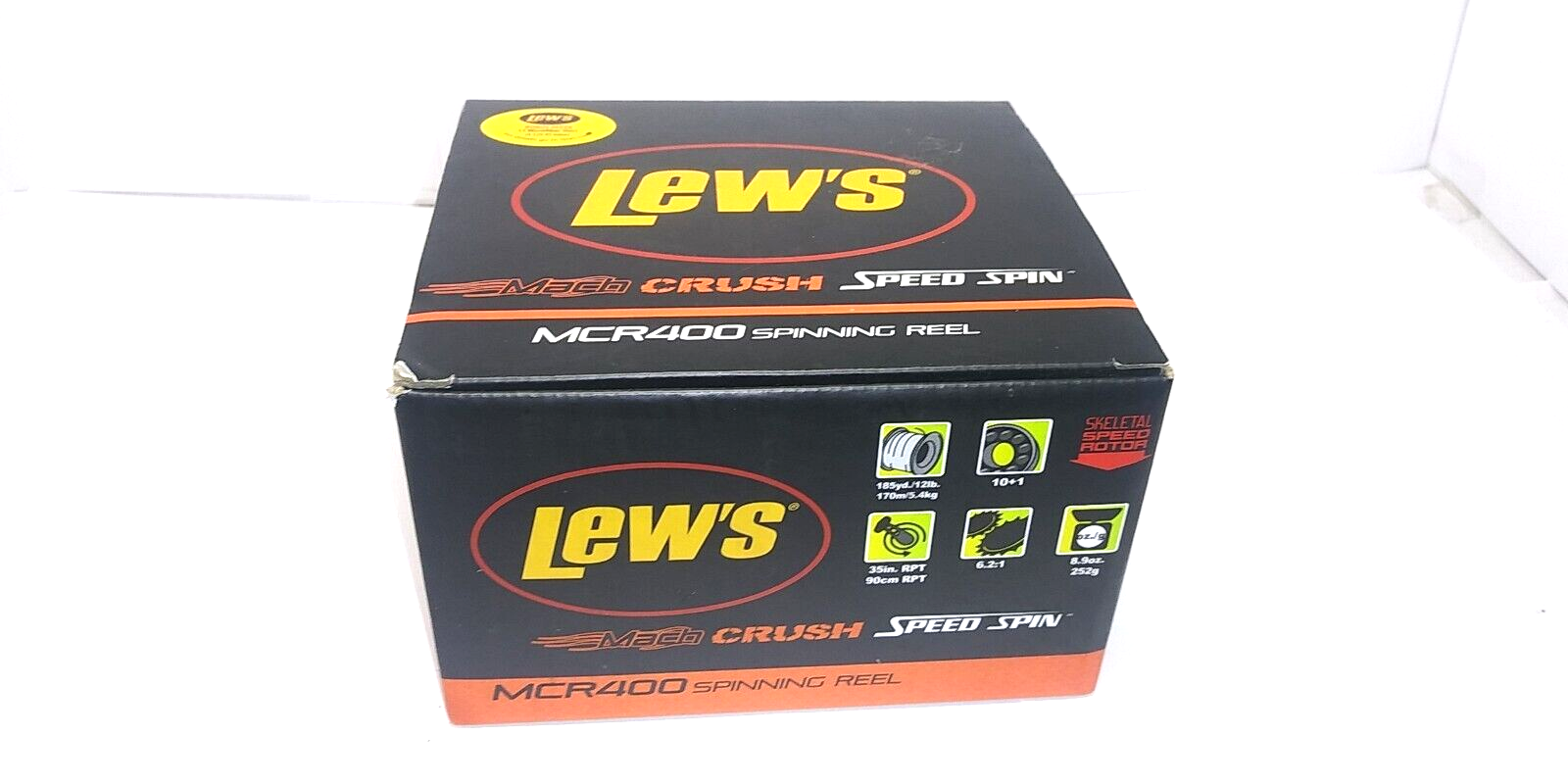 Lew's Mach Crush MCR400 Spinning Fishing Reel Parts - Box & Manual