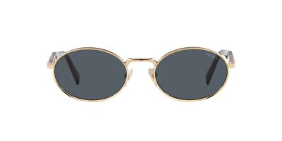 Pre-owned Prada Sunglasses Pr 65zs Zvn09t Gold Grey Woman In Gray