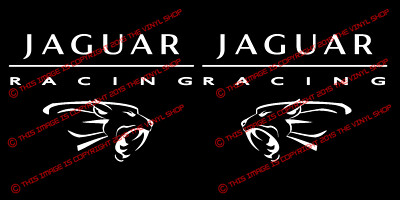 x2 Left & Right JAGUAR RACING LOGO X Type XK8 XKR S XJR XJ8 XJ6 Decal sticker