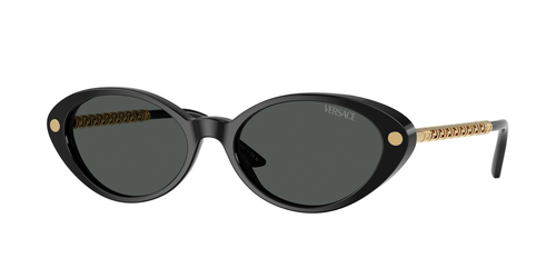 Pre-owned Versace Sunglasses Ve4469 Gb1/87 Black Grey Woman In Gray