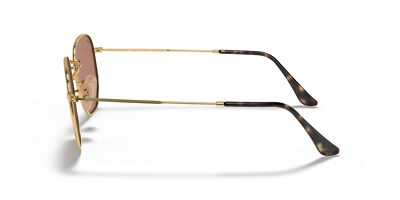 Pre-owned Ray Ban Ray-ban Hexagonal Sunglasses, Gold Frame, Copper Flash Lens, 54mm