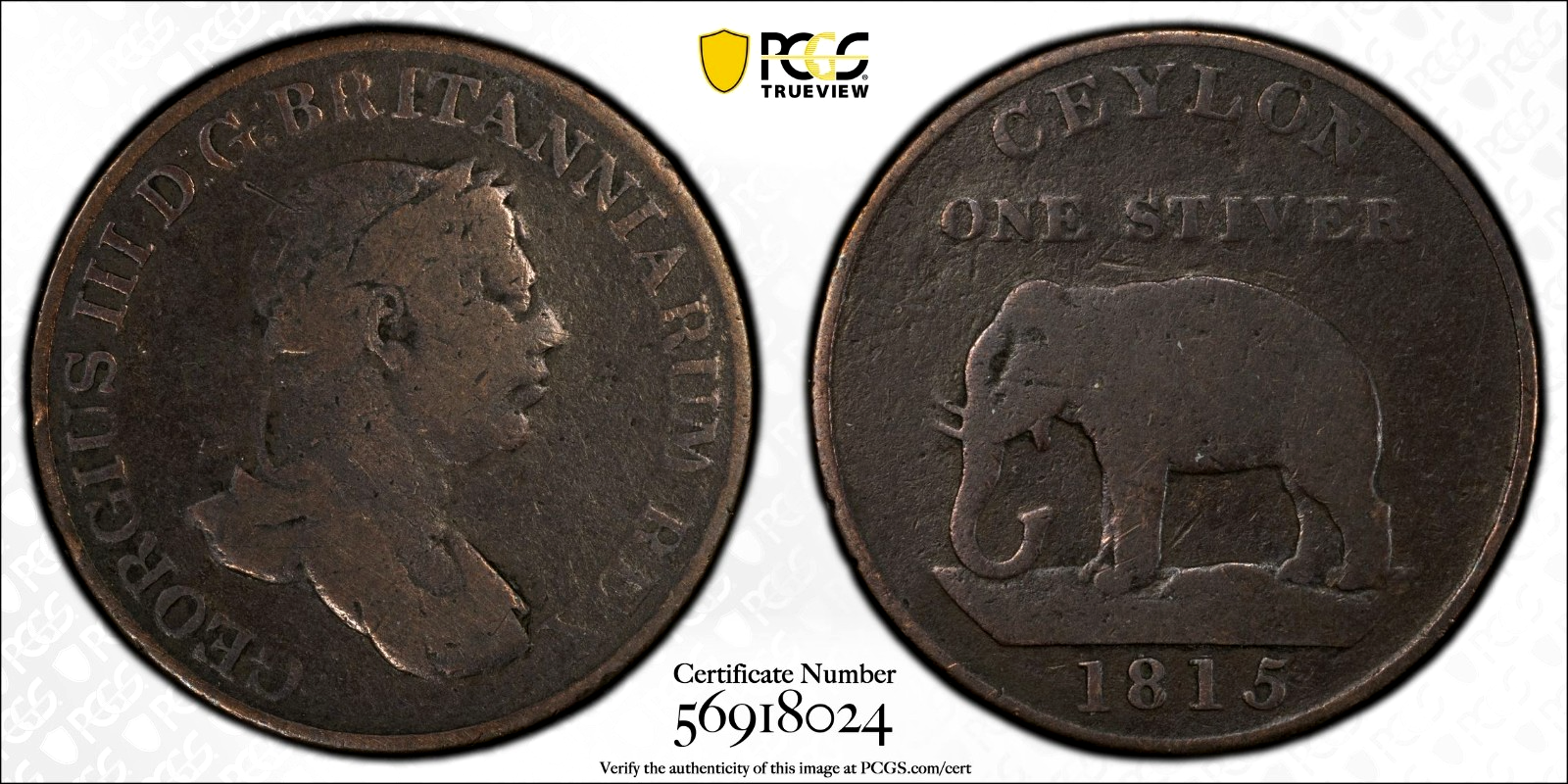 1815年セイロン(スリランカ)1スティバー 銅貨　エレファント _57.PNG?set_id=880000500F