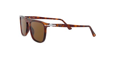Pre-owned Persol Po3225s Rectangular Sunglasses Havana/brown Polarized 56 Millimeters