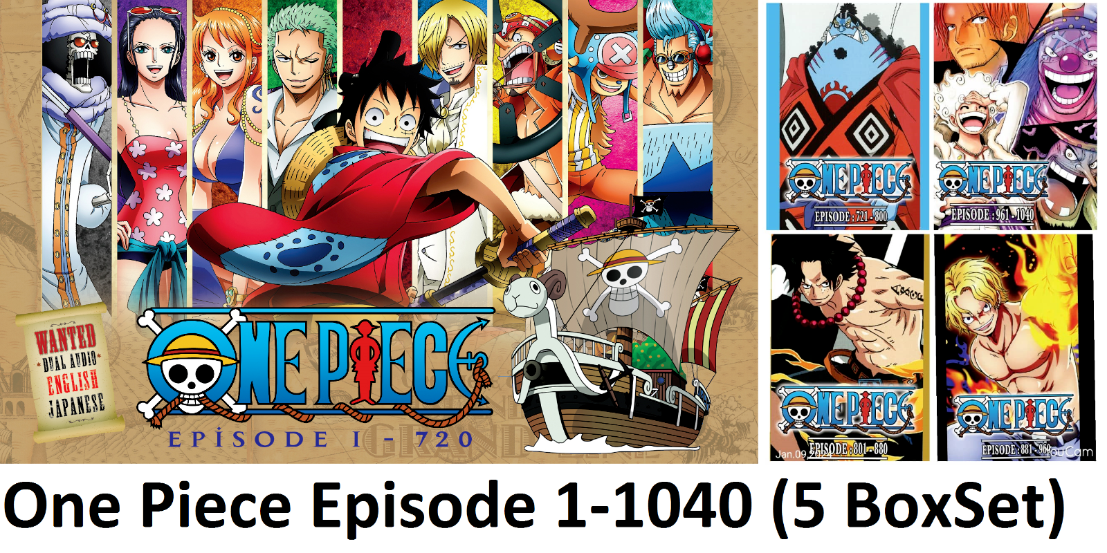 TVアニメ ワンピース CD5枚セット One Piece Episodes 1-1040 5 Box Set Complete Collection