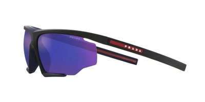 Pre-owned Prada Linea Rossa Sunglasses Ps 07ys 13k05u Black Blue Man
