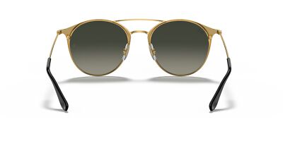 Pre-owned Ray Ban Ray-ban Rb3546 Sunglasses, Black Frame, Gold Grey Gradient Lens, 52mm