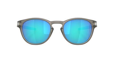 Pre-owned Oakley Latch Sunglasses, Matte Grey Ink Frame, Prizm Sapphire Polarized Lens In Blue