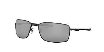 Pre-owned Oakley Square Wire Sunglasses, Polished Black Frame, Prizm Black Lens