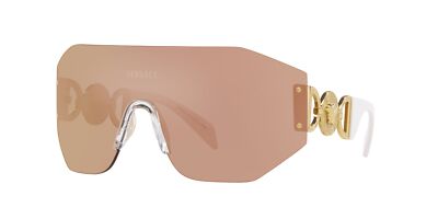 Pre-owned Versace Ve 2258 Gold/brown Rose Gold 45/14/125 Unisex Sunglasses