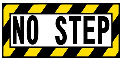 #5625 (1) 6'' x 3'' No Step Aircraft Wing Equipment Decal Sticker LAMINATED