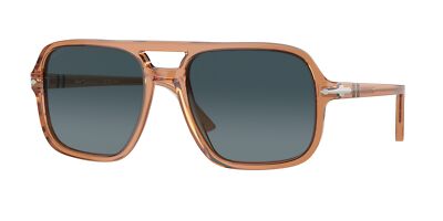 Pre-owned Persol Po3328s 1213s3 Transp Brown Blue Gradient Polarized 58mm Men's Sunglasses In Light Blue Gradient Dark Blue Polar
