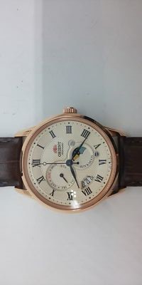 Pre-owned Orient Classic Sun & Moon Mechanical Wristwatch Rn-ak0001s Men's