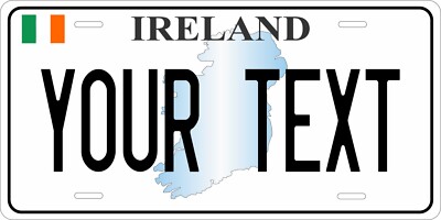 Ireland Map License Plate Personalized Car Auto Bike Motorcycle Custom Tag
