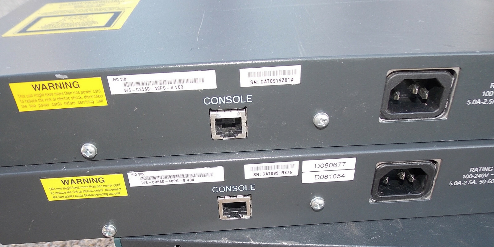 Cisco Catalyst 3560 PoE-48 WS-C3560-48PS-S 48-Port PoE Switch for parts / Repair