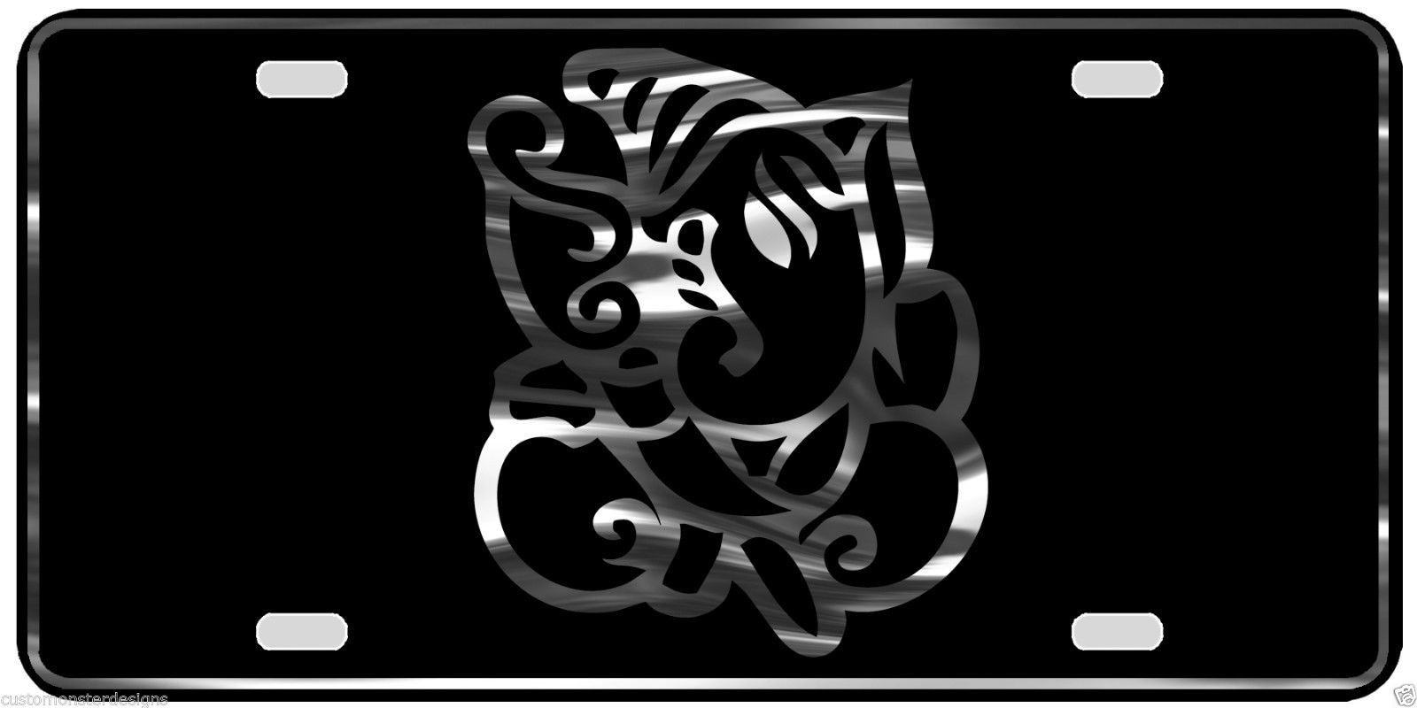 Hindu God Ganesh License Plate Ganesh Elephant S17 Chrome & Regular Vinyl Choice