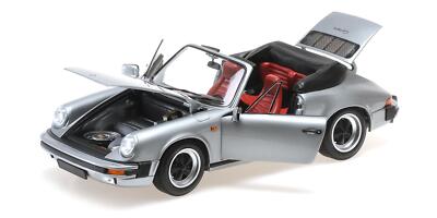 ミニカー AUTOart Porsche 911 Cabriolet 1/18 1:18 MINICHAMPS Porsche 911 Carrera 3.2 Cabriolet Grey