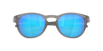 Pre-owned Oakley Latch Sunglasses, Matte Grey Ink Frame, Prizm Sapphire Polarized Lens In Blue