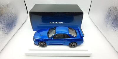 ミニカー AUTOart 1/18 Nissan SKYLINE R34 V-SPEC 1/18 Nissan Skyline GT-R (R34) V-Spec II NUR W/ BBS Wheels