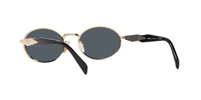 Pre-owned Prada Sunglasses Pr 65zs Zvn09t Gold Grey Woman In Gray