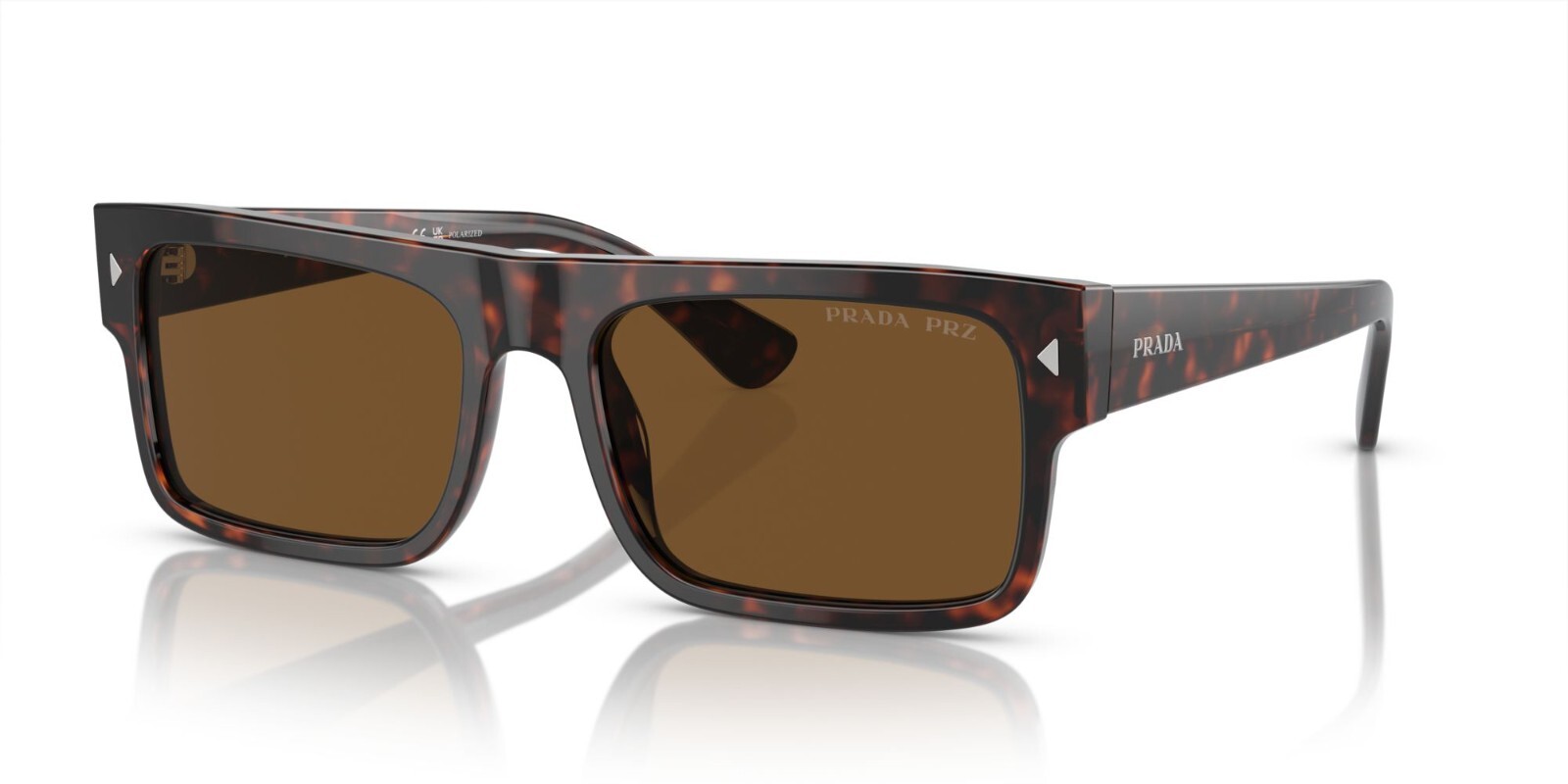 Pre-owned Prada Pr A10s Havana/brown Polarized (17n-01d) Sunglasses
