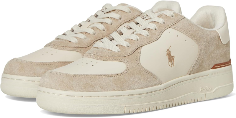 Polo Ralph Lauren Mens Masters Court Leather-Suede Sneakers