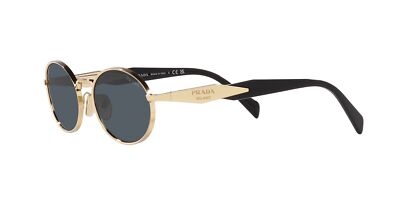 Pre-owned Prada Sunglasses Pr 65zs Zvn09t Gold Grey Woman In Gray