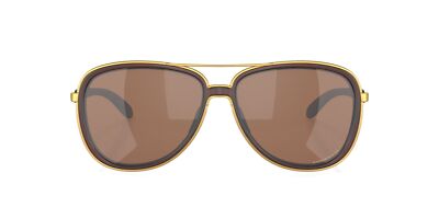 Pre-owned Oakley Split Time Sunglasses, Matte Rootbeer Frame, Prizm Tungsten Polarized Len