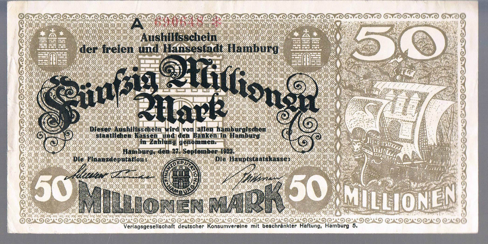 Notgeldscheine aus Hamburg