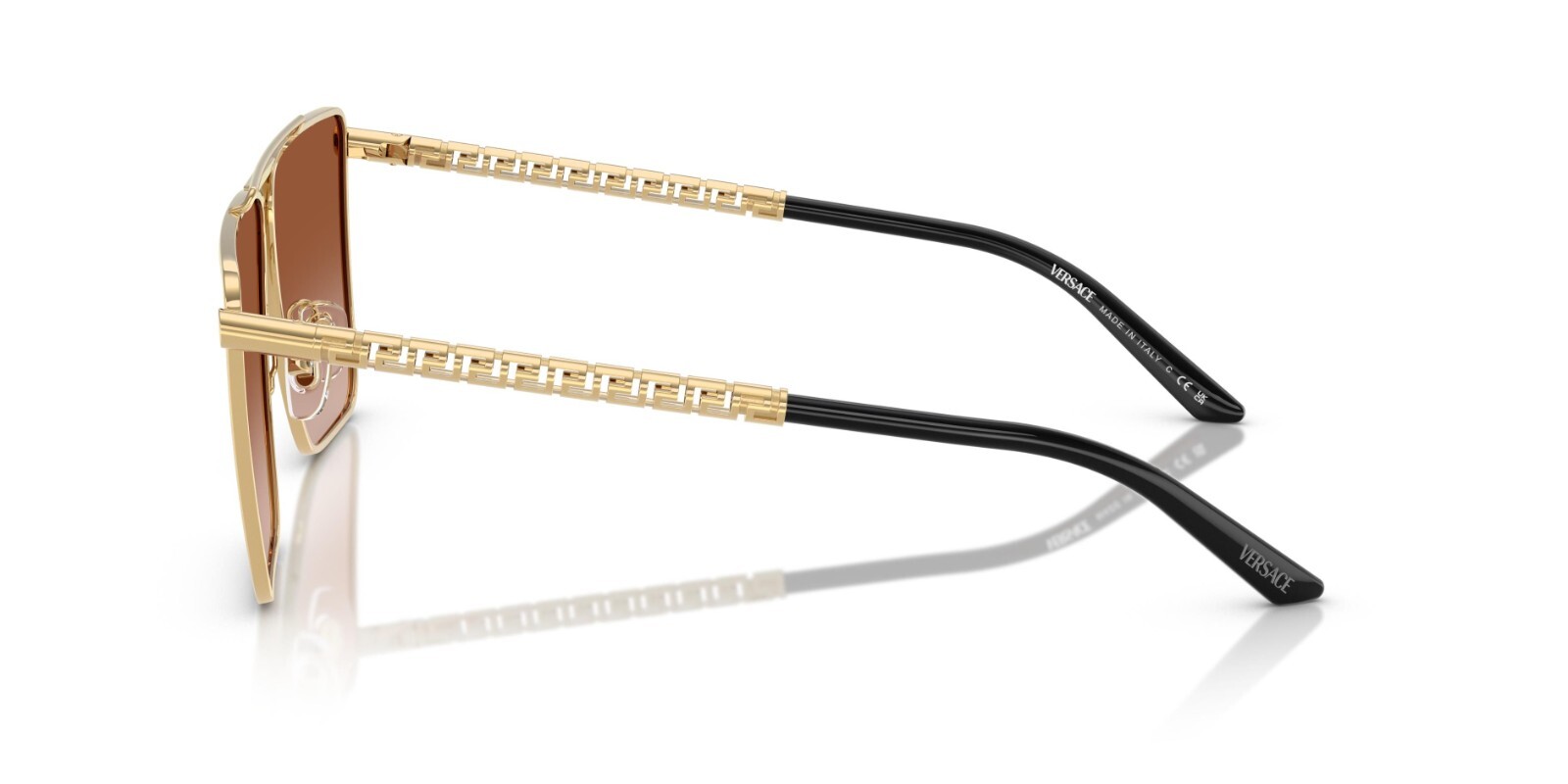 Pre-owned Versace Ve 2266 Gold/brown Shaded (1002/13) Sunglasses