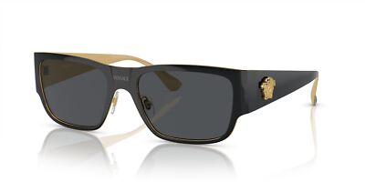 Pre-owned Versace Ve 2262 Black/ Grey 56/18/140 Men Sunglasses In Gray