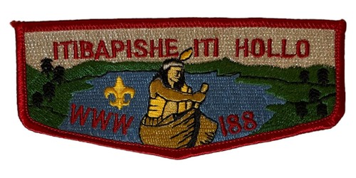 Itibapishe Iti Hollo Lodge 188 Central North Carolina NC Flap Red Bdr