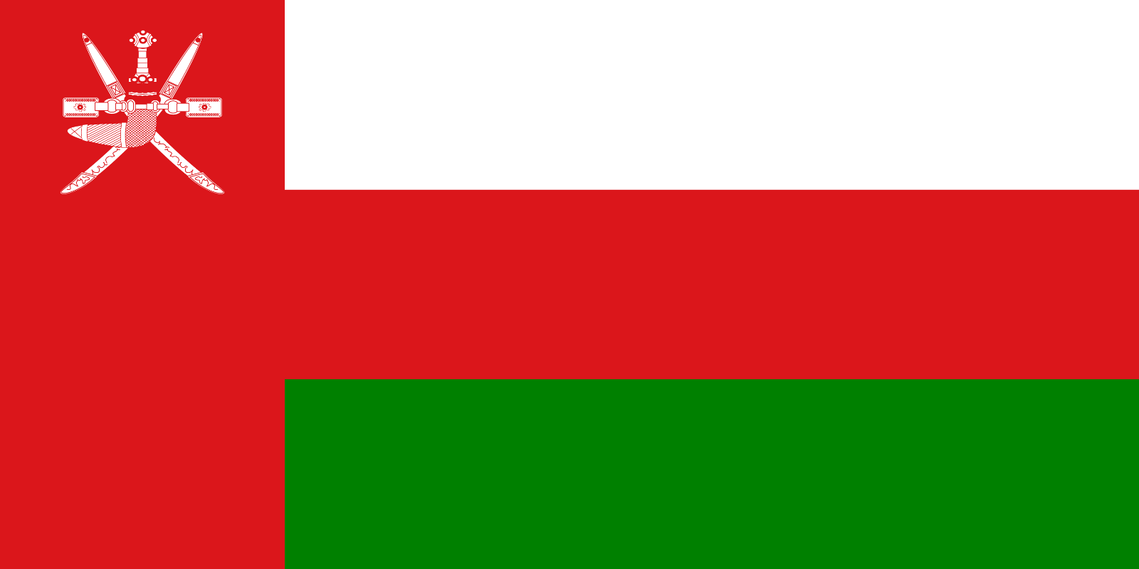 Oman Flag Self Adhesive Vinyl Sticker