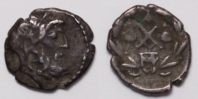 Ancient Greek Silver Coin Achaean League Lakedaimon/Sparta Hemidrachm 85 BC Rare
