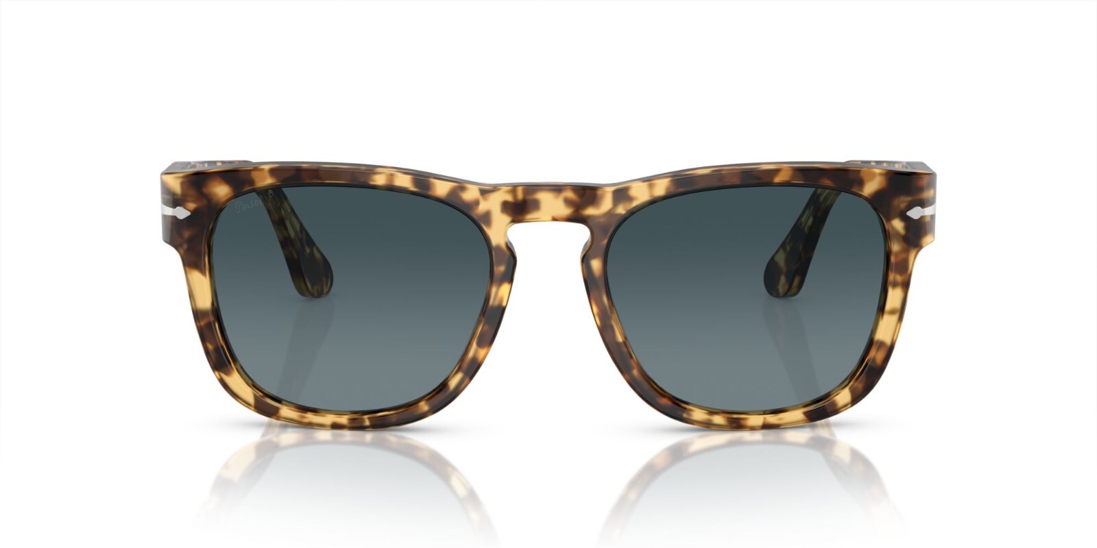 Pre-owned Persol Po 3333s Tortoise Beige/dark Blue Shaded Polarized (1056/s3) Sunglasses