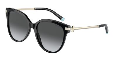Pre-owned Tiffany & Co . Tf4193b 8001t3 Black Grey Grad Polarized 55 Mm Women's Sunglasses In Polar Grey Gradient