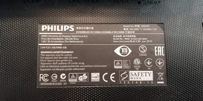 Philips Gaming Monitor 242G5D. 144hz Refresh Rate, DVI, DP, HDMI, No Stand