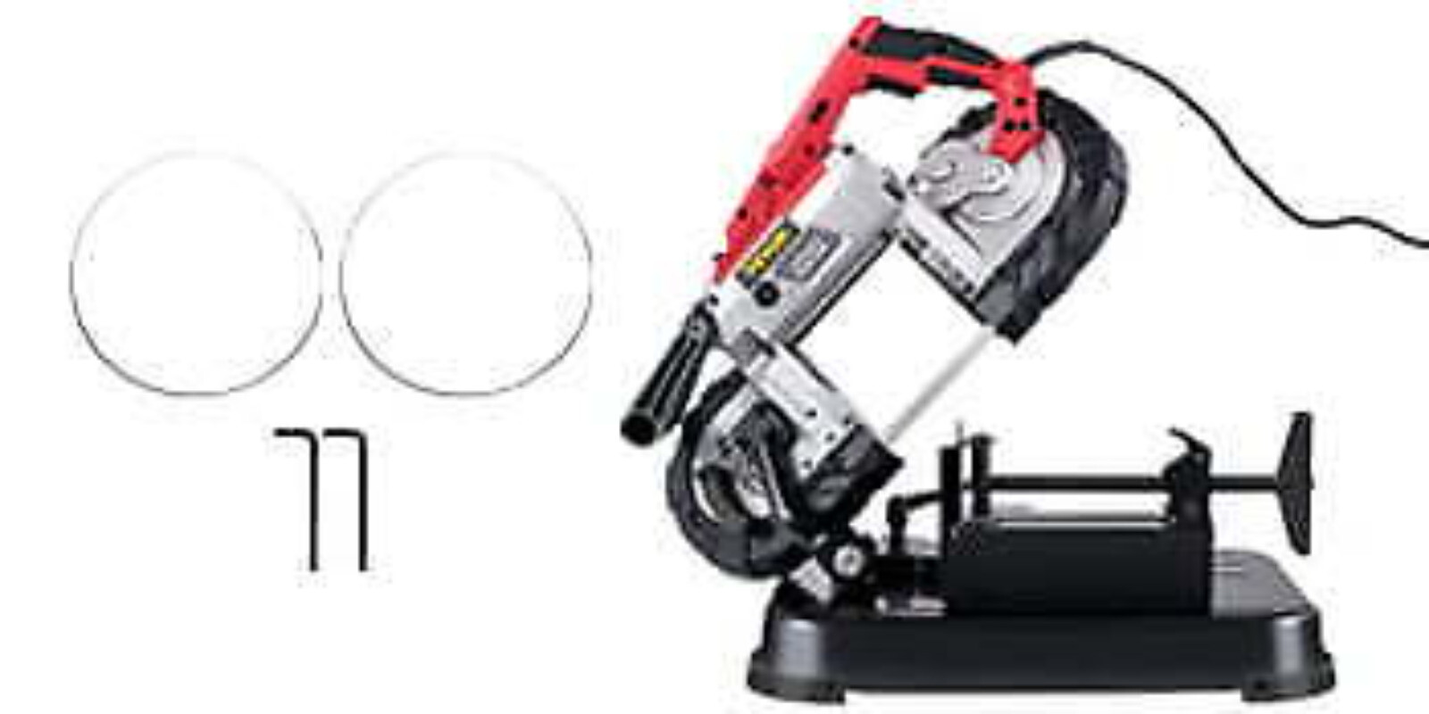 Portable Band Saw 110V Removable Alloy Steel Base Cordless 5 Inch Cutting 10Amp