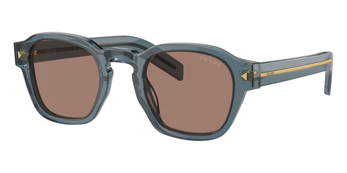 Pre-owned Prada 0pra16s-5217t05d Phantos Blue In Brown