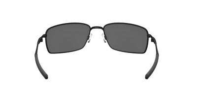 Pre-owned Oakley Square Wire Sunglasses, Matte Black Frame, Black Iridium Polarized Lens