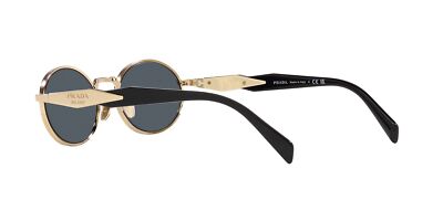 Pre-owned Prada Sunglasses Pr 65zs Zvn09t Gold Grey Woman In Gray