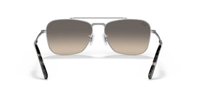 Pre-owned Ray Ban Ray-ban Caravan Sunglasses, Yeslver Frame, Clear Degreesent Grey Lens, 55mm In Gray