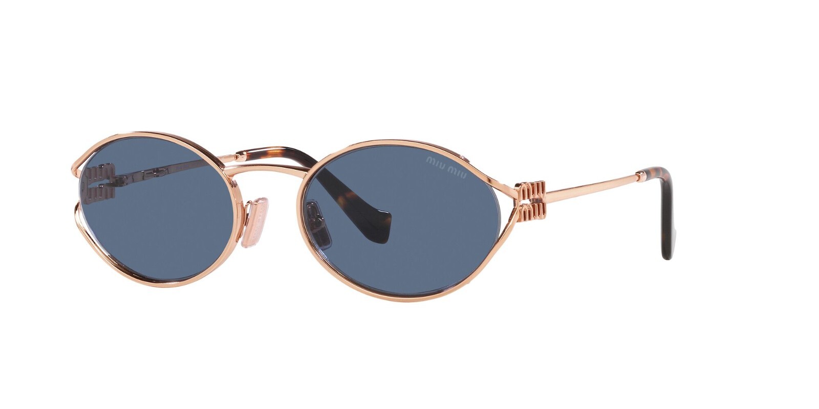 Miu Miu SMU 52YS Rose Gold/Dark Blue (ZVF-1V1) Sunglasses | eBay