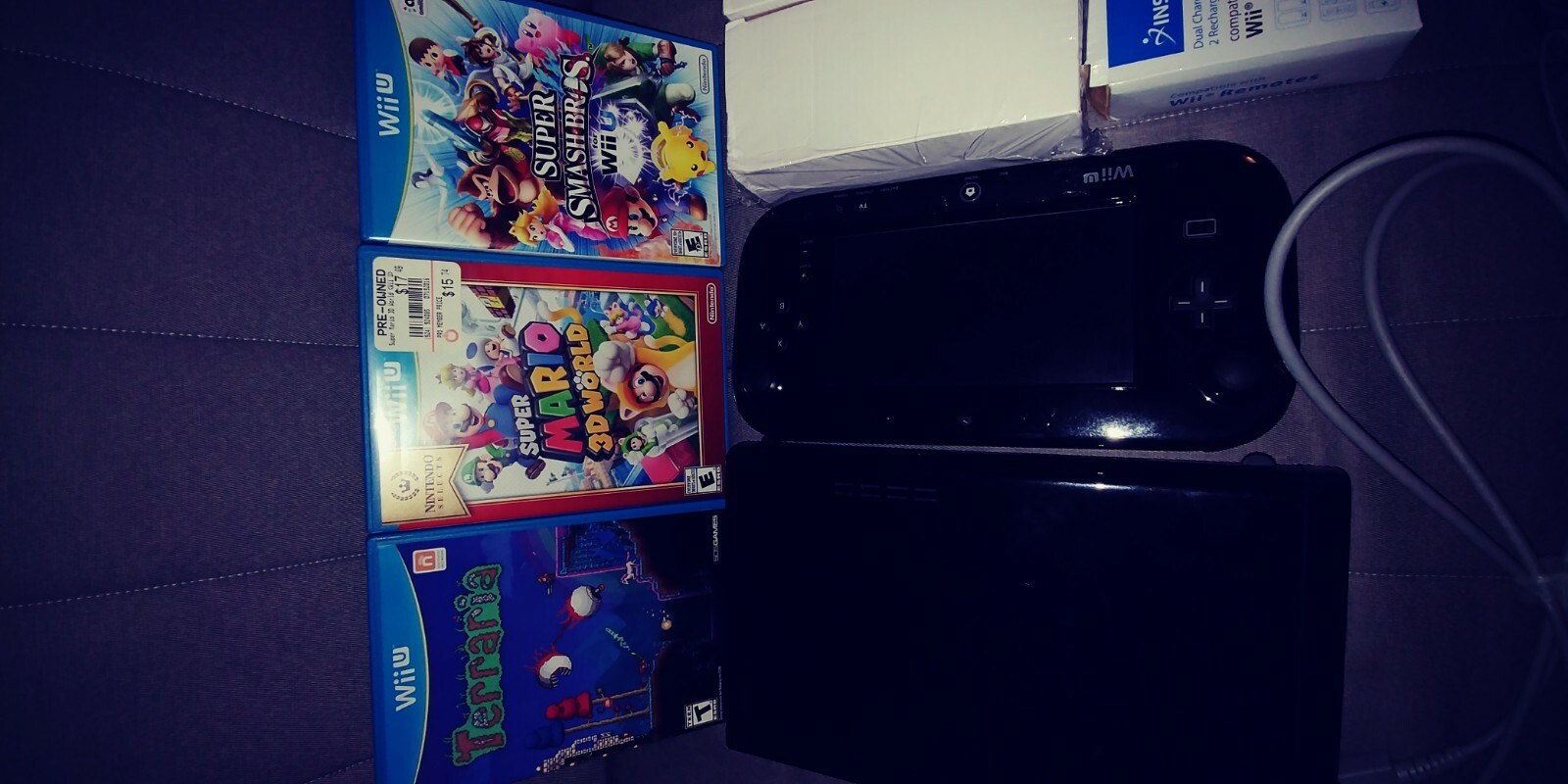 Nintendo Wii U Deluxe 32 GB Black Handheld and 3 Games