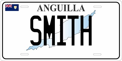 Anguilla Map License Plate Personalized Custom Car Bike Motorcycle Moped Tag