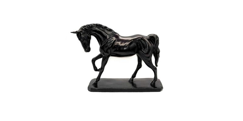 ANTIQUE Resin Brown Horse Figurine - Home Decor, Statue, Sculpture, Collection