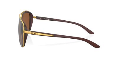 Pre-owned Oakley Split Time Sunglasses, Matte Rootbeer Frame, Prizm Tungsten Polarized Len