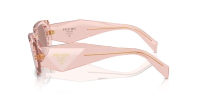 Pre-owned Prada Sunglasses Pr17ws 19q10d 49mm Transparent Peach / Light Brown Lens